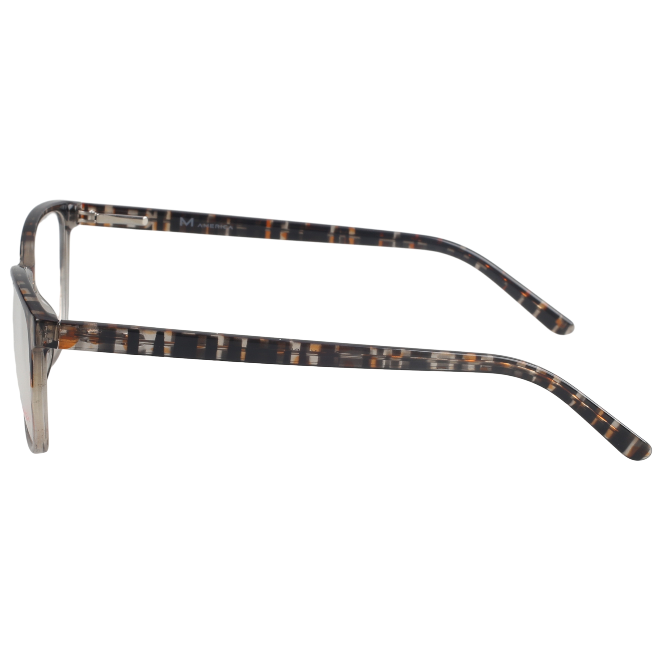 Women's M America Seely Rx'able Eyeglasses, Plastic, Square, Black Tortoise Gradient, 55mm, 1 Pair