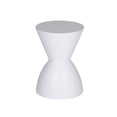 thumbnail image 1 of Hillary Table d'Appoint de 17 Pouces, Intérieur Extérieur, Forme de Sablier, Fini Blanc, 1 of 1