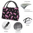 thumbnail image 4 of Fotbe Breast Cancer Awareness Bolsa Térmica Portátil con Estampado, Bolsa de Entrega de Alimentos Aislada, Bolsa Reutilizable de Gran Capacidad para Comidas y Supermercado, 4 of 6