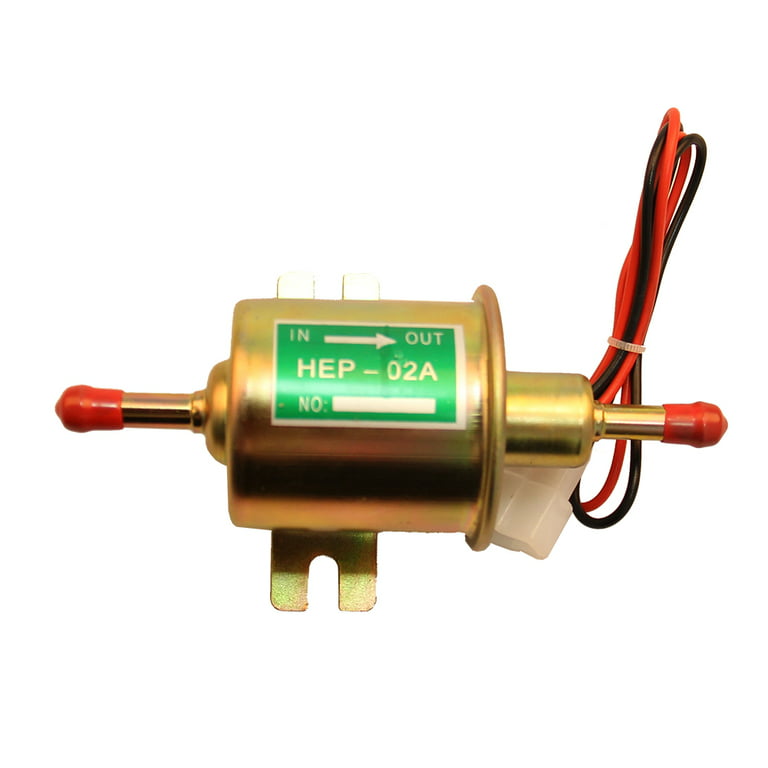 CarBole Universal 12V Low Pressure Heavy Duty Gas Diesel Inline Electric  Fuel Pump HEP-02A (2.5-4Psi) 