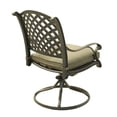 thumbnail image 5 of iPatio Durable Outdoor Dining Swivel Rockers with Cushions: Weather-resistant, Rustproof, and Comfortable Patio chairs for Garden and Outdoor Spaces, Set of 2, Olive Green, 5 of 5