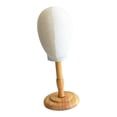 thumbnail image 4 of Cabeza de maniquí antigua para pelucas, soporte de pie para joyas y gafas Madera mediana, 4 of 6