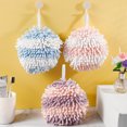 thumbnail image 2 of Chenille Hand Towels for Bathroom 、Kitchen and Bedroom |Hanging Hand Drying Towel with Button Loop | Funny Hedgehog Hand Towel, 2 of 8