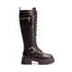 thumbnail image 4 of Botas DREAM PAIRS de combate con plataforma, rodilla alta, color marrón, 4 of 9