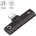 thumbnail image 1 of Headphone Adapter For Iphone 8, Music Headphone Adapter For Iphone 8/8 Plus / X / 7/7 Plus / Xs / Xs Max / Xr Headphone Adapter 3 In 1 With Charge, Call And Music Function (Black), 1 of 4