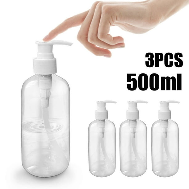 Refillable Shampoo Bottles Pump Bottles Conditioner Dispenser Empty 3PC
