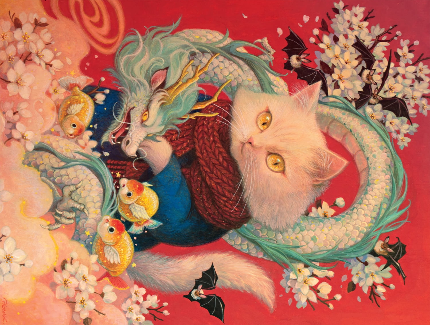 Buffalo Games Year of the Dragon 750-Piece Interlocking Jigsaw Puzzle for Adults Ages 14+