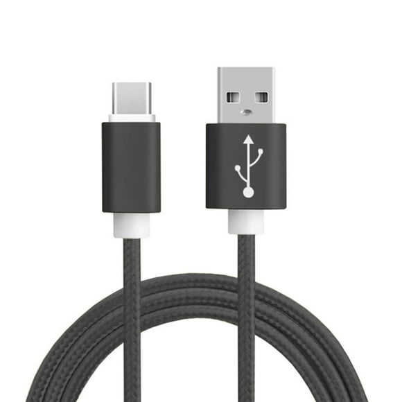 pitrice Câble de Données de Téléphone Mobile Tissé Type-C 1 Mètre Cordon de Charge Rapide 2 en 1 Transfert de Données