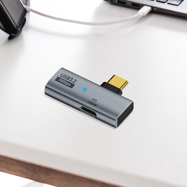 Adaptador tipo C a USB de 100W, transferencia de datos de 10Gbps, instalación sencilla, conector OTG Plug and Play macho y hembra para tableta