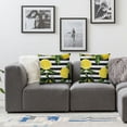 thumbnail image 2 of nygtbtfer Yellow Lemons Black and White Stripes Double Sided Pillow Cases Summer Fresh Fruit Pattern Plush Pillowcase Square Cushion Pillow Covers for Sofa Bed Home Decor  White, 2 of 7