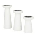thumbnail image 5 of CosmoLiving by Cosmopolitan 3 Candle White Mango Wood Pillar Candle Holder, Set of 3, 5 of 7