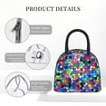 thumbnail image 4 of Easygdp Colorful Tie Dye Stained Glass 2 Large Insulated Lunch Bag，Aluminum Lining, Spacious Design, Leakproof, Ideal for Work, Picnics, Travel, and Outdoor Activities-One Size, 4 of 6
