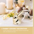thumbnail image 4 of Golden Ceramic Rabbit Mini Figurine Decor Bunny Statue Bedroom Decore Sculpture Decorate Animal, 4 of 6