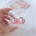thumbnail image 1 of Cosmetic Contact Lens Box Cartoon Fresh And Cute Fruit Three-dimensional Clamshell Double Box Contact Lens Companion Box（Peach）, 1 of 7