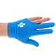 thumbnail image 2 of Guantes deportivos unisex de 3 dedos para billar, accesorios de billar y tiradores de tacos. Azul, 2 of 8