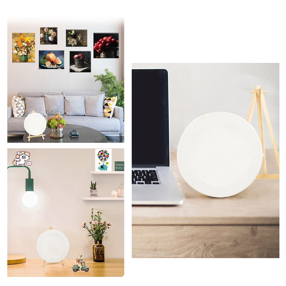 4 Packs Canvas Panel 4 Size Painting Sketchpad Round Sketchpad Drawing Board for Painting Craft Drawing