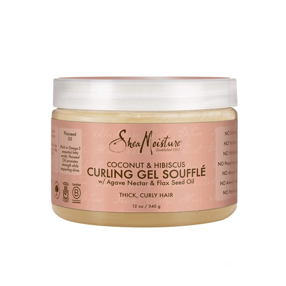 SheaMoisture Coconut & Hibiscus Curling Gel Souffle, 12 Ounce