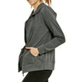 thumbnail image 2 of 2 Packs of TheLovely Women's Lightweight Cotton Blend Long Sleeve Zip Up Thin Hoodie Jacket, 2 of 3