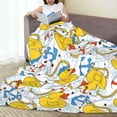 thumbnail image 6 of Honeii Ducks and Anchors Print Fleece Blanket - Throw Blanket for Bed, Sofa, Couch, Camping, and Travel , Microplush Ultra Soft Warm Blanket-80"x60", 6 of 7