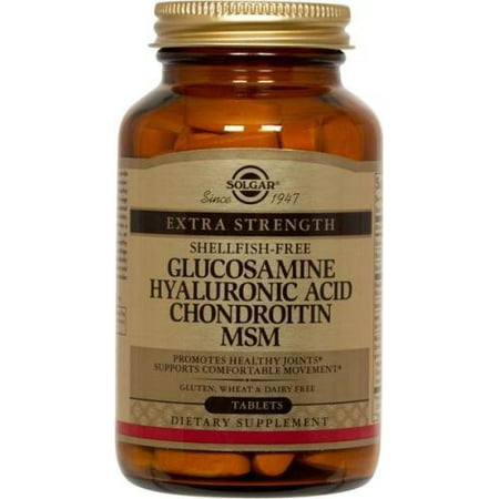 Glucosamine Acide Hyaluronique chondroïtine MSM (fruits de mer frais) Solgar 120 Tabs