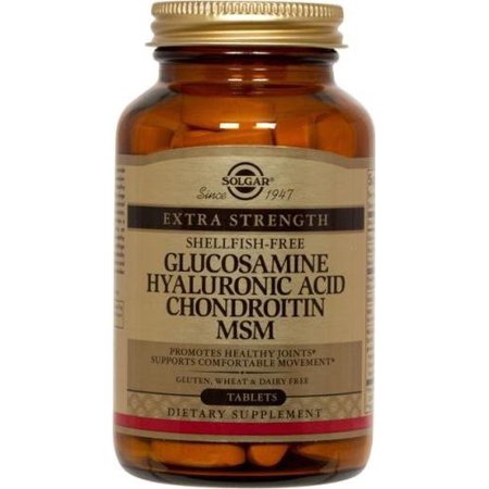 Glucosamine Chondroitin 240 Tabs - Glucosamine Hyaluronic Acid Chondroitin MSM (Shellfish-Free) Solgar 120 Tabs