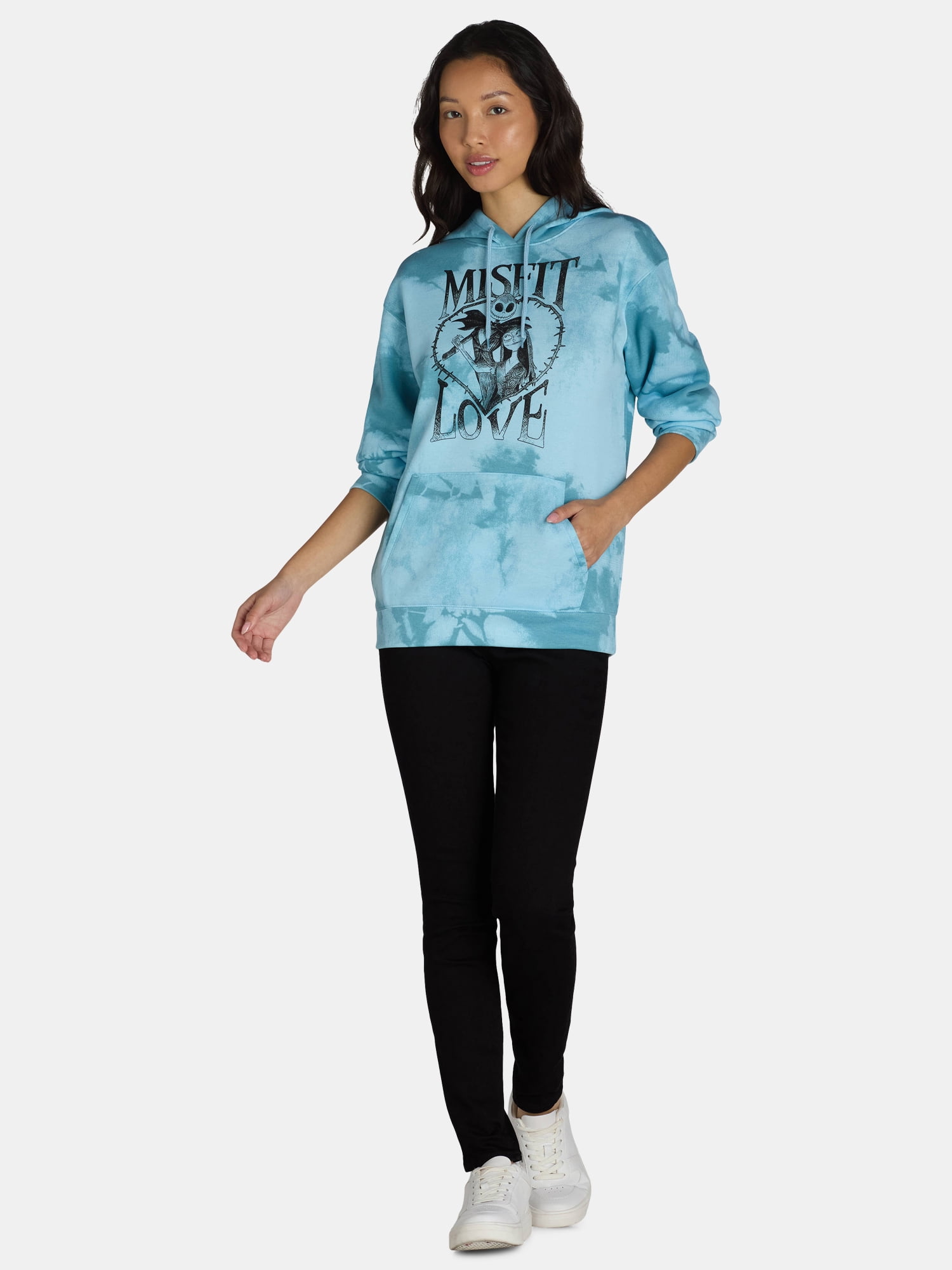 Nightmare Before Christmas Halloween Graphic Sweatshirt with Long Sleeves, Women's