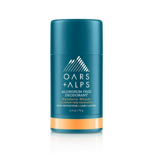 Desodorante Sin Aluminio Oars Alps Para Hombres Y Mujeres Probado Dermatológicamente Y Para Pieles Sensibles Vegano Tamaño De Viaje Maderas De Mandarina 1 Paquete 2.6 Oz