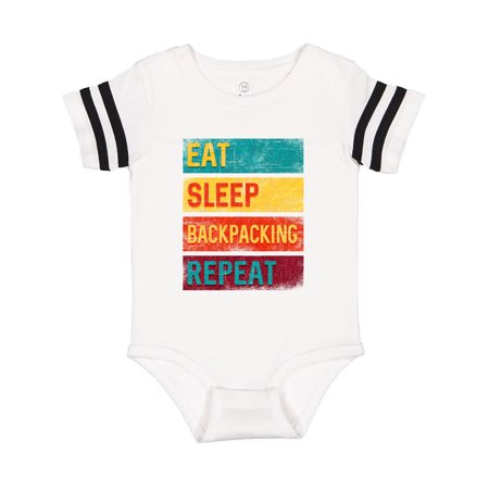

Inktastic Hiking Eat Sleep Backpacking Repeat Gift Baby Boy or Baby Girl Bodysuit