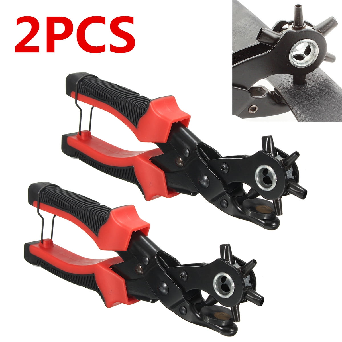 Leather Belt Hole Punch/&Eyelet Plier/&Snap Button Grommet Setter Tools Kit