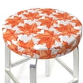 thumbnail image 6 of Cauagu Maple Leaves A Print Round Stool Covers,Seat Cushion for Round Bar Stool Chair Seat Cover for Bar Round Chair Fits for 12/13/14in Bar Stool Cushion, 6 of 7
