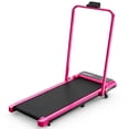thumbnail image 2 of Walking Pad Treadmill with Handle Bar & 6% Adjustable Incline, Foldable Portable Treadmills for Home Office, Quiet Under Desk Treadmill, Pink, 2 of 11