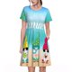 thumbnail image 1 of Fotbe Hello Summer Gnome 1 Vestido Largo de Moda para Mujer, Vestido Tipo Camiseta con Manga Corta y Estilo Casual a Rayas y Bloques de Color, 1 of 6