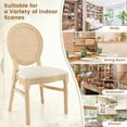 thumbnail image 6 of Gymax Dining Chairs Set of 2 French Style Kitchen Chair w/ Hand-Woven Rattan Backrest, 6 of 9