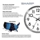 thumbnail image 4 of Reloj de pared Sharp Atomic Analog de 30 cm con acabado cepillado plateado, 4 of 9