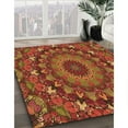 thumbnail image 3 of Ahgly Company Machine Washable Indoor Round Transitional Tomato Red Area Rugs, 8' Round, 3 of 7