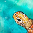 thumbnail image 3 of Cartoon Sea Turtle Shower Curtain Ocean Tortoise Animal 72"Wx78"L Bath Curtain,Blue Bubble Starfish Water Plant Bathroom Curtain,Watercolor Coral Print Curtain Sets, 3 of 6
