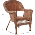 thumbnail image 4 of Jeco 5 Piece Resin Wicker Outdoor Patio Dining Set in Honey, 4 of 5