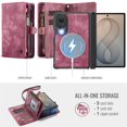 thumbnail image 2 of CaseMe Leather Case for Samsung Galaxy Z Fold8,2 in 1 Detachable Wallet Case with 8-Card Holder Zipper Bills Slot,Magnetic Flip Cover Phone Cases,Red,For Galaxy Z Fold8, 2 of 12