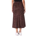 thumbnail image 3 of INSPIRE CHIC Maxi Skirt for Women's Leopard Print Elastic High Waisted Fishtail Long Skirts M Burgundy, 3 of 5