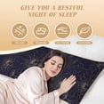 thumbnail image 3 of KLL Copper-Gold Gloss Outline Chrysanthemum Pattern Long Body Pillow Cover,20x60 Body Pillow Cases,Soft Brushed Microfiber Invisible Zipper Design-Pillow core not included, 3 of 7
