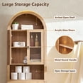 thumbnail image 4 of SinCiDo Arched Over The Toilet Storage Cabinet, Modern Bathroom Shelf Over Toilet with Acrylic Doors, Wooden Bathroom Space Saver Organizer above Toilet with Adjustable Shelf, 4 of 8