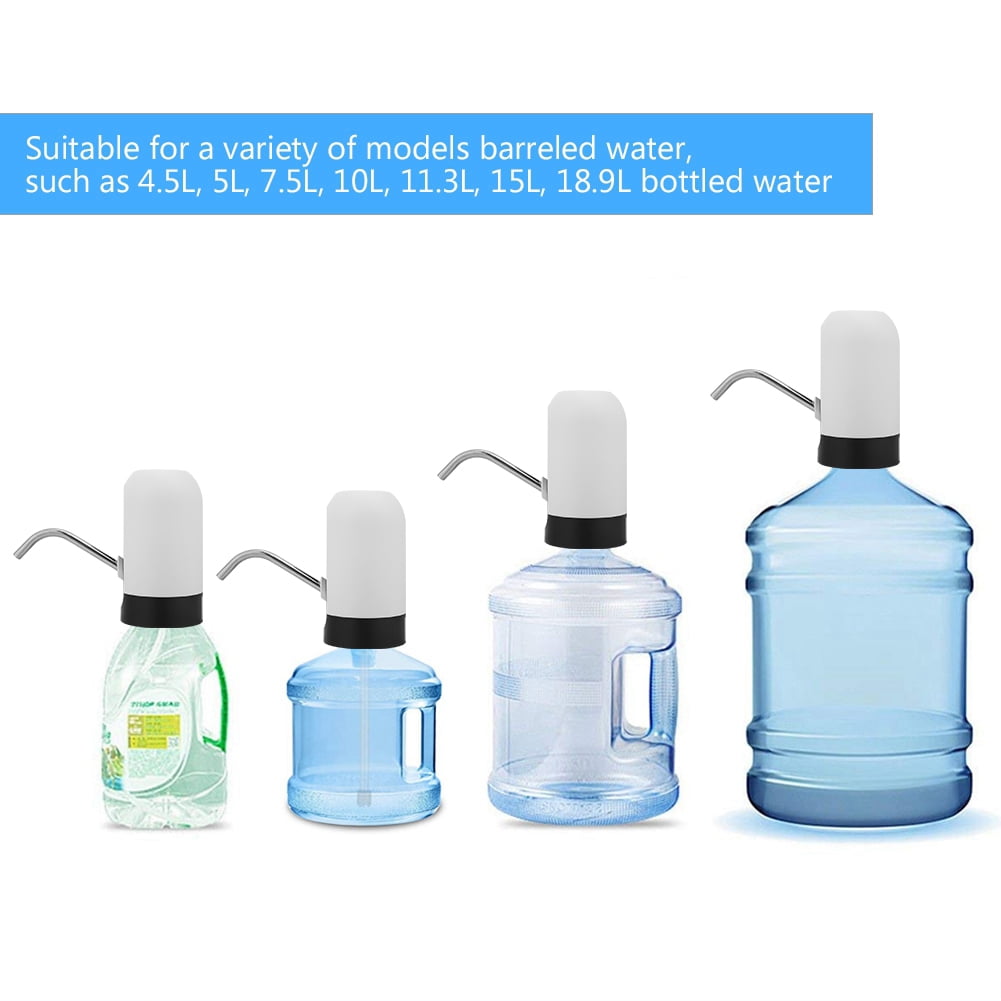noir, blanc Couleur : Black Distributeur de pompe /à eau potable rechargeable USB /à LED for bureau /à domicile Water Bottle Pump