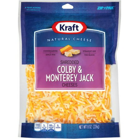 Kraft Shredded Colby & Monterey Jack Cheese, 8 oz - Walmart.com