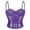 Purple, variant on Coffee Corset Tops For Women Lace Trim Thin Spaghetti Strap Boned Waist Cincher Feminine Body Shaping Casual Everyday Wear Top Lace Corset Top XL