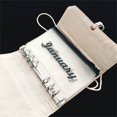thumbnail image 2 of Zipper Bag Multifunctional 6 Holes Bills Storage Transparent PVC A6 Document Storage Holder School Supplies, 2 of 7