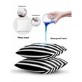thumbnail image 5 of Waterproof Outdoor Throw Pillows with Inserts 18"x18", Black Striped Soft Decorative Pillowcases for Couch Bedroom, Modern Simple Monochrome Geometric White Pillow Covers for Sofa Living Room, 5 of 8