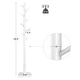 thumbnail image 4 of VASAGLE Solid Wood Coat Rack, Free Standing Hall Coat Tree with 8 Hooks, 3 Height Options, for Coats, Hats, Bags, Purses, for Entryway, Hallway, Rubberwood Hooks and Pole, Dark Walnut URCR010W01, 4 of 6