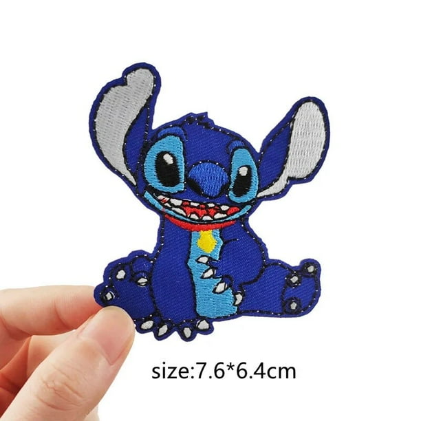 Miniso Lilo & Stitch-parches de transferencia de calor para camiseta, bolsa, zapatos, parches adhesivos bordados, puntada encantadora en la plancha