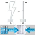 thumbnail image 5 of BrightSide 13" Lightning Shaped LED Neon Table Light, Multicolor, Battery-Powered, 5 of 7