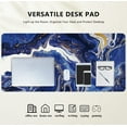 thumbnail image 2 of Blue and Gold Abstract Marble Gaming Mouse Pad Large Mouse Mat XL Desk Mat Extended Mouse Mat Non-Slip Laptop Computer Keyboard Mouse Pad for Office & Home 31.5x11.8 Inch, 2 of 6